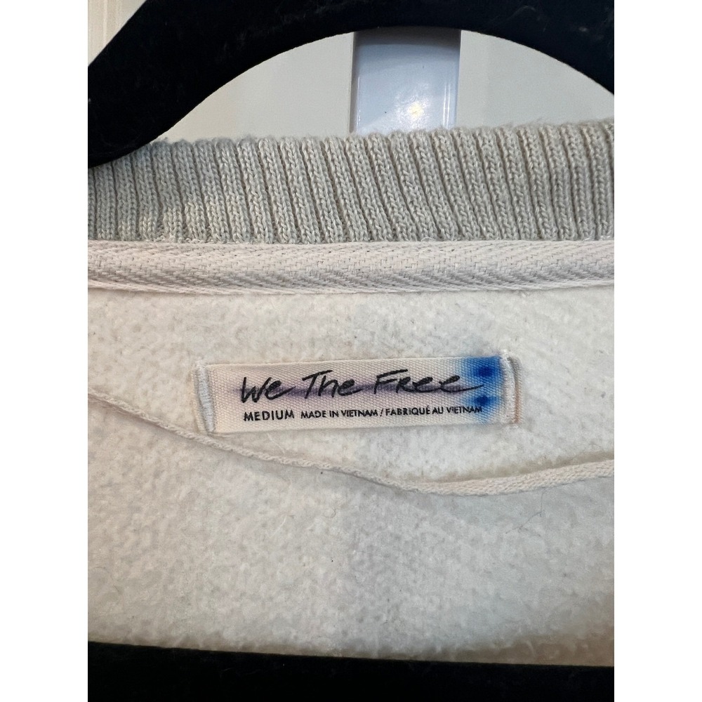 Free People We The Free Cozy Camden Sherpa Sweatshirt Vanilla oversized M - Picture 4 of 7